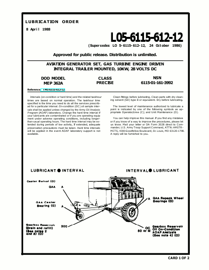 LO 5-6115-612-12 Technical Manual